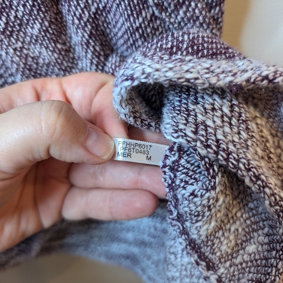 Calvin Klein Women's Performance Purple Heathered Hi Lo Side Cowl Sweater Medium - Picture 7 of 9